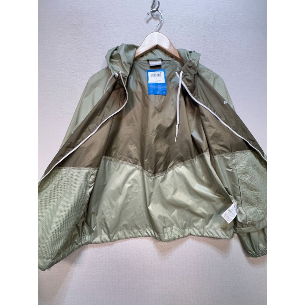 NWT Columbia Women's Flash Forward Windbreaker Jacket Medium Green Hooded Pocket - Picture 7 of 14